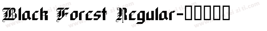 Black Forest Regular字体转换